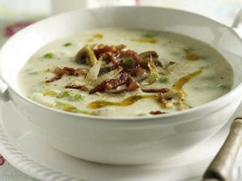 Pilz-Erbsen-Suppe